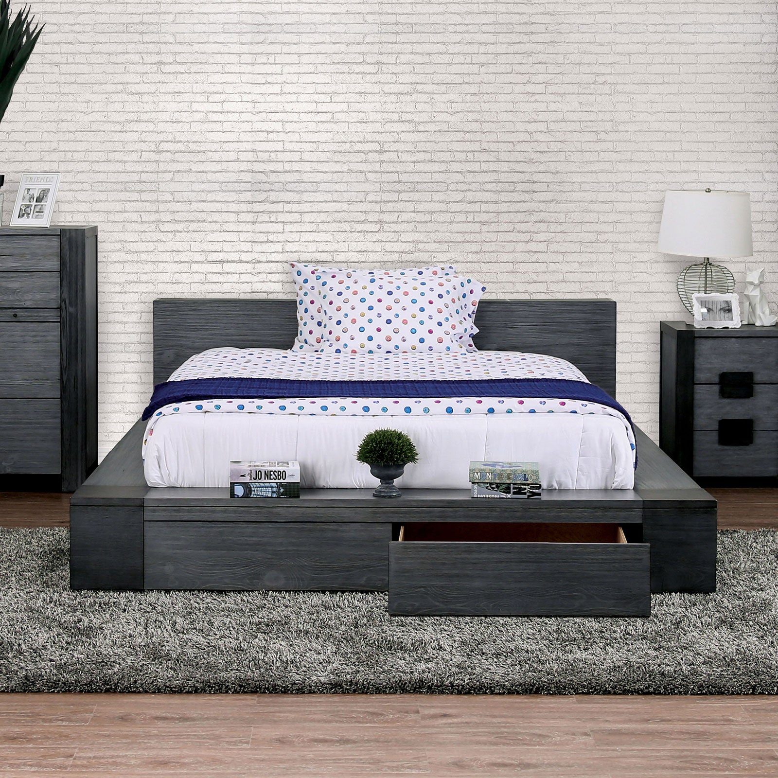 Janeiro Gray Cal.King Bed