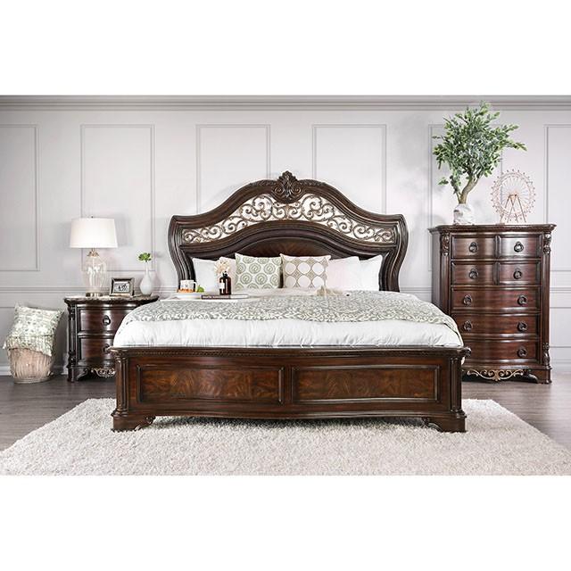 Menodora Brown Cherry Cal.King Bed image