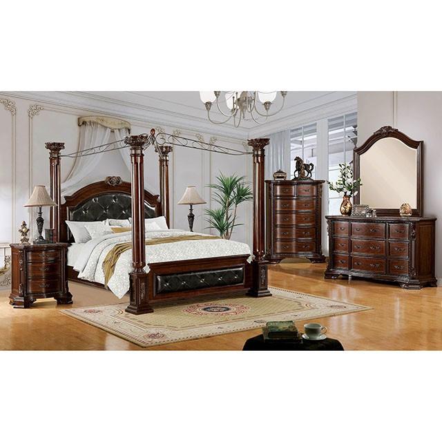 Mandalay Brown Cherry Queen Bed