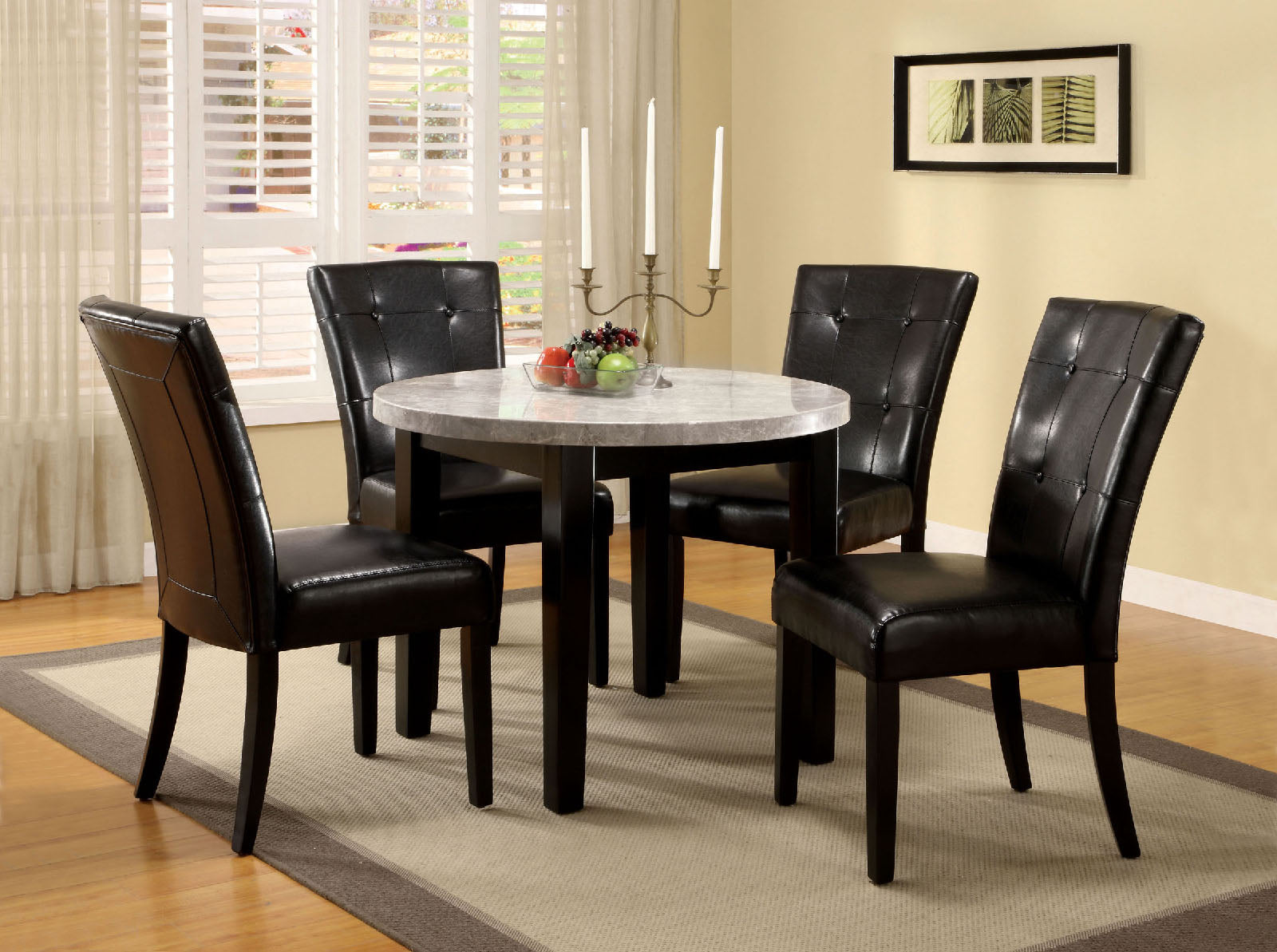 Marion I Espresso 5 Pc. Round Dining Table Set image