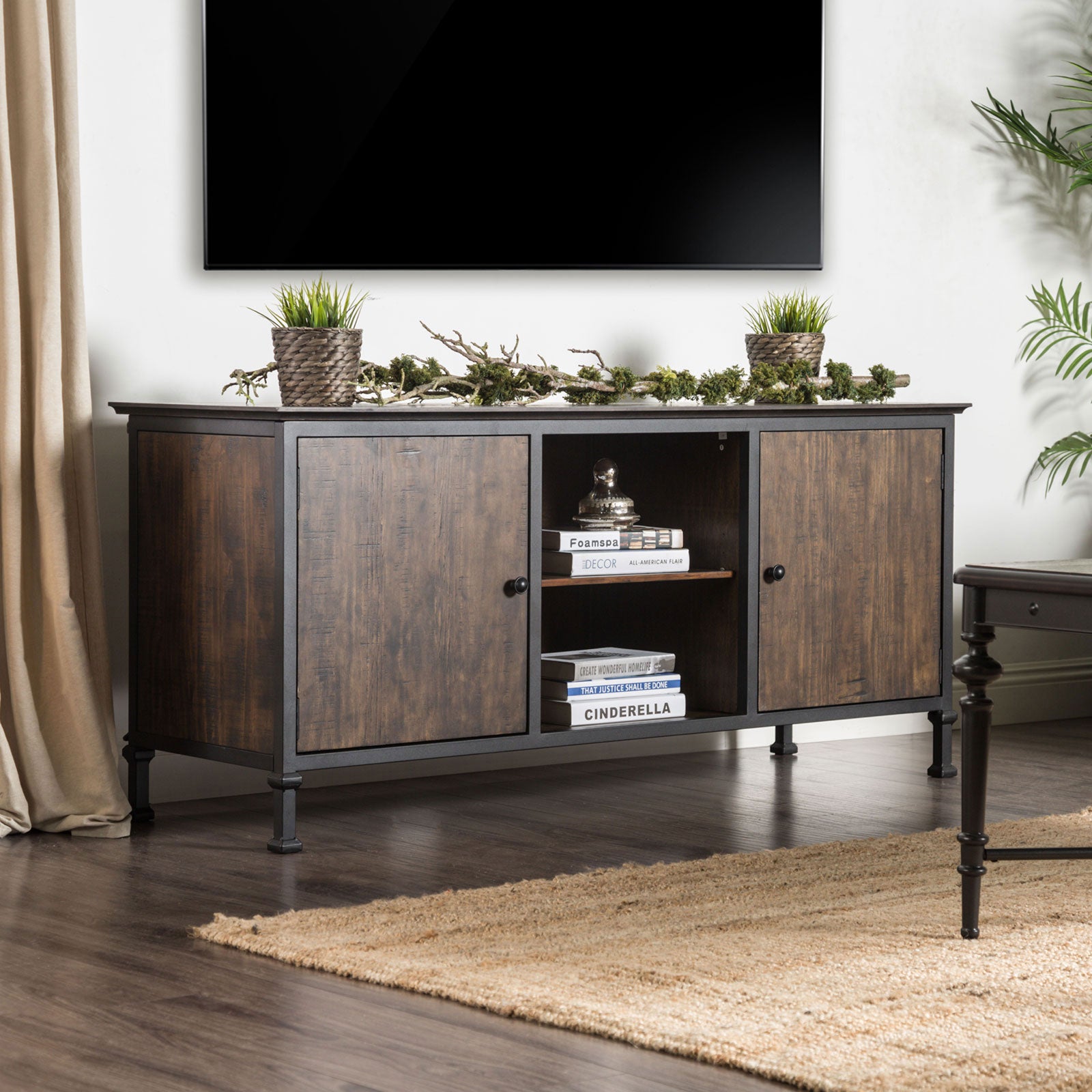 Broadland Medium Weathered Oak 60" TV Stand image