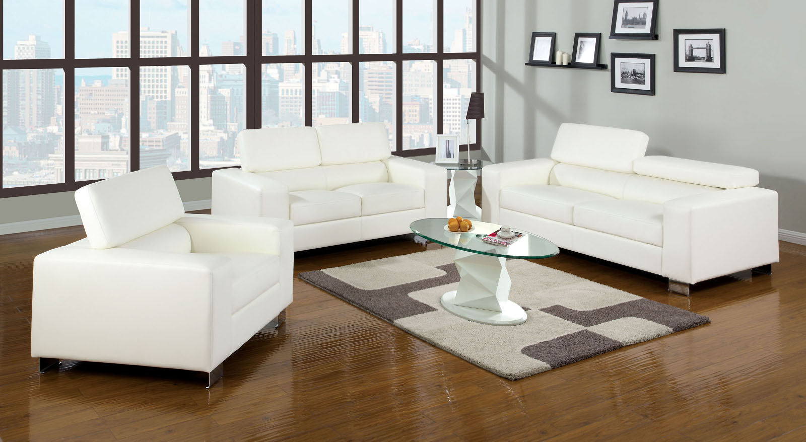 Makri White Sofa + Love Seat image