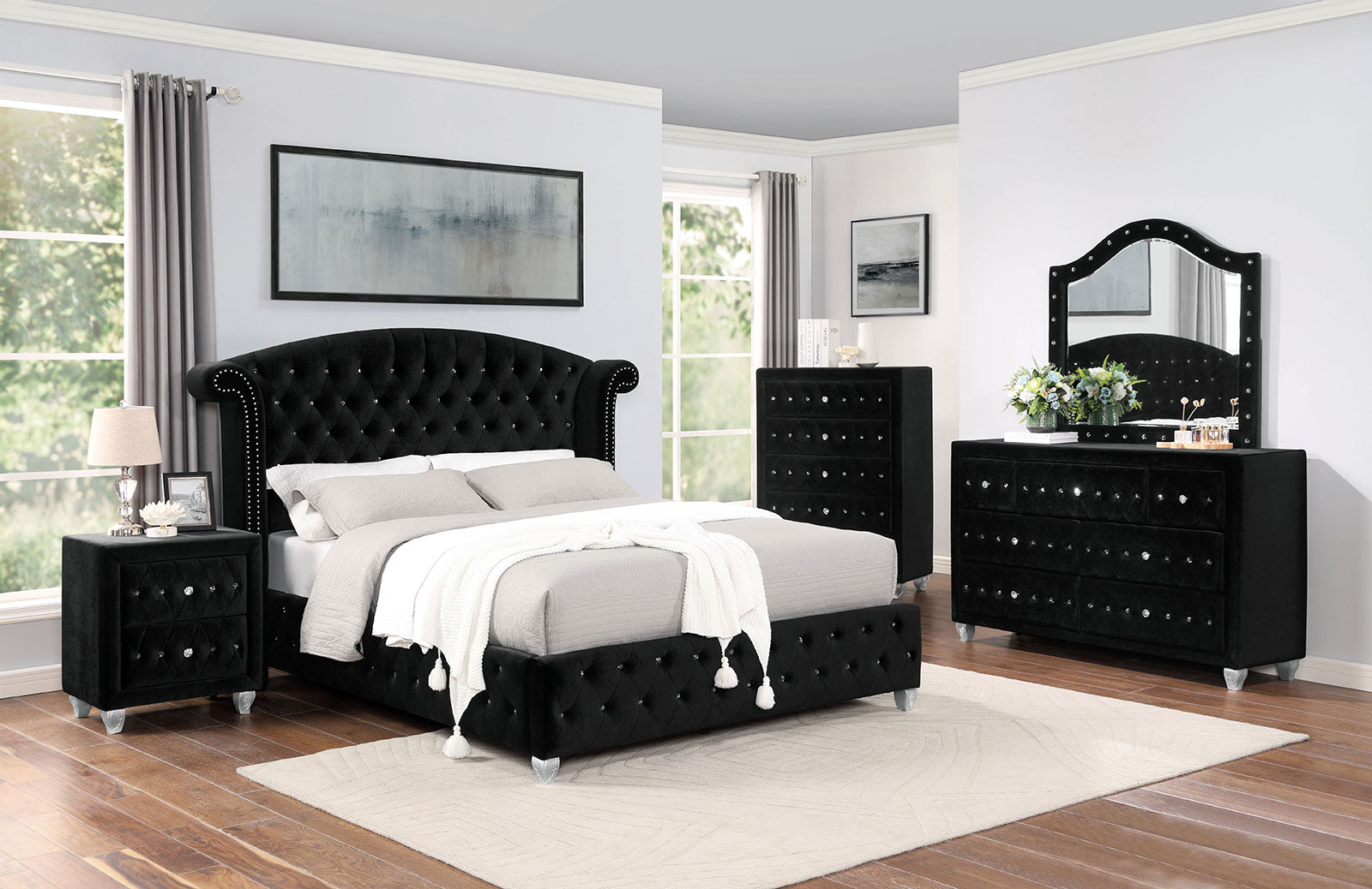 ZOHAR Queen Bed, Black image