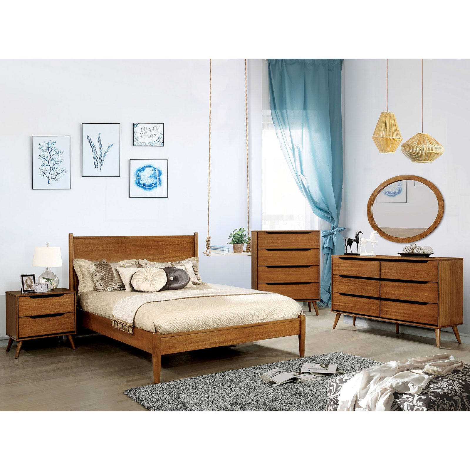 Lennart Oak 5 Pc. Queen Bedroom Set w/ Chest image