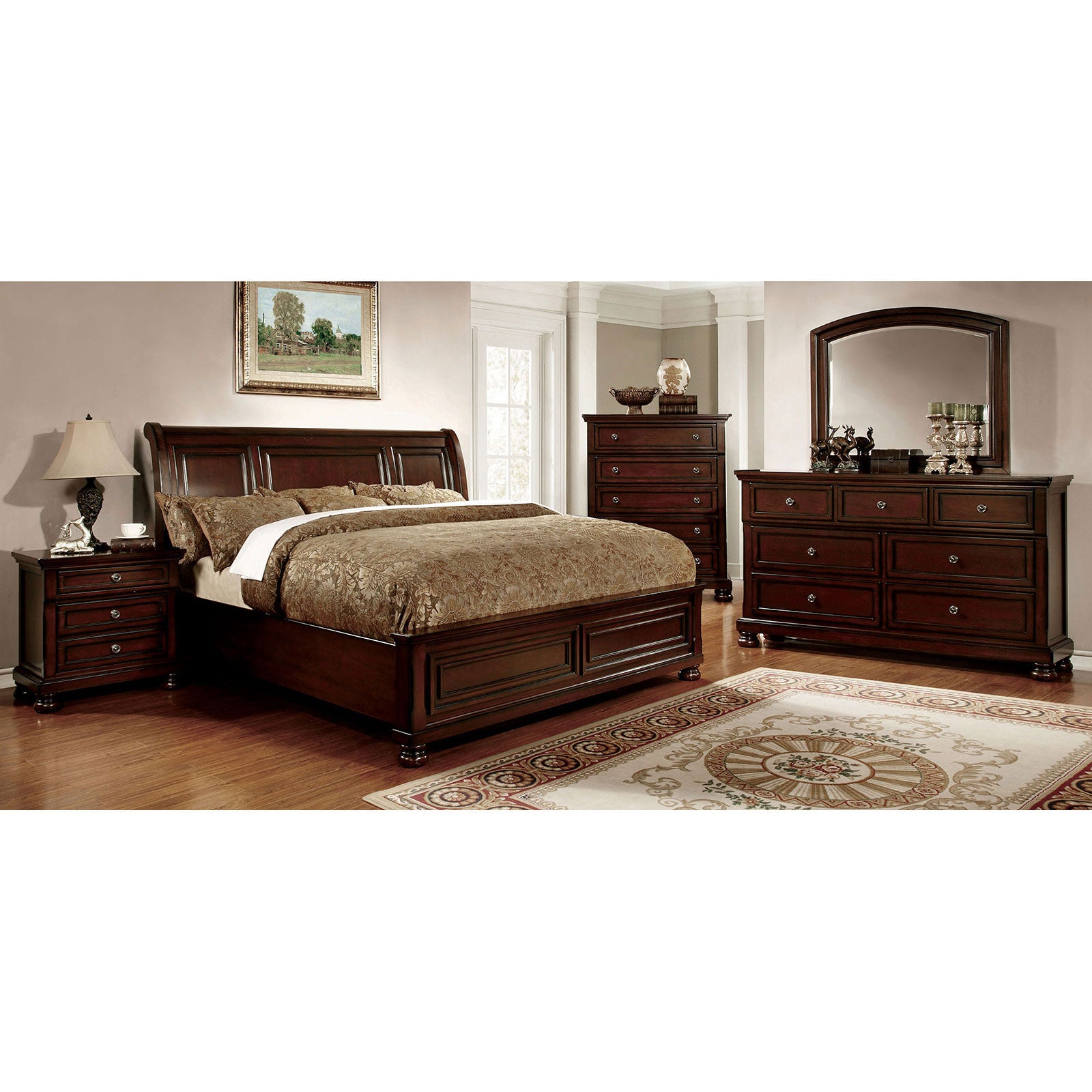 NORTHVILLE Dark Cherry 5 Pc. Queen Bedroom Set w/ Chest image