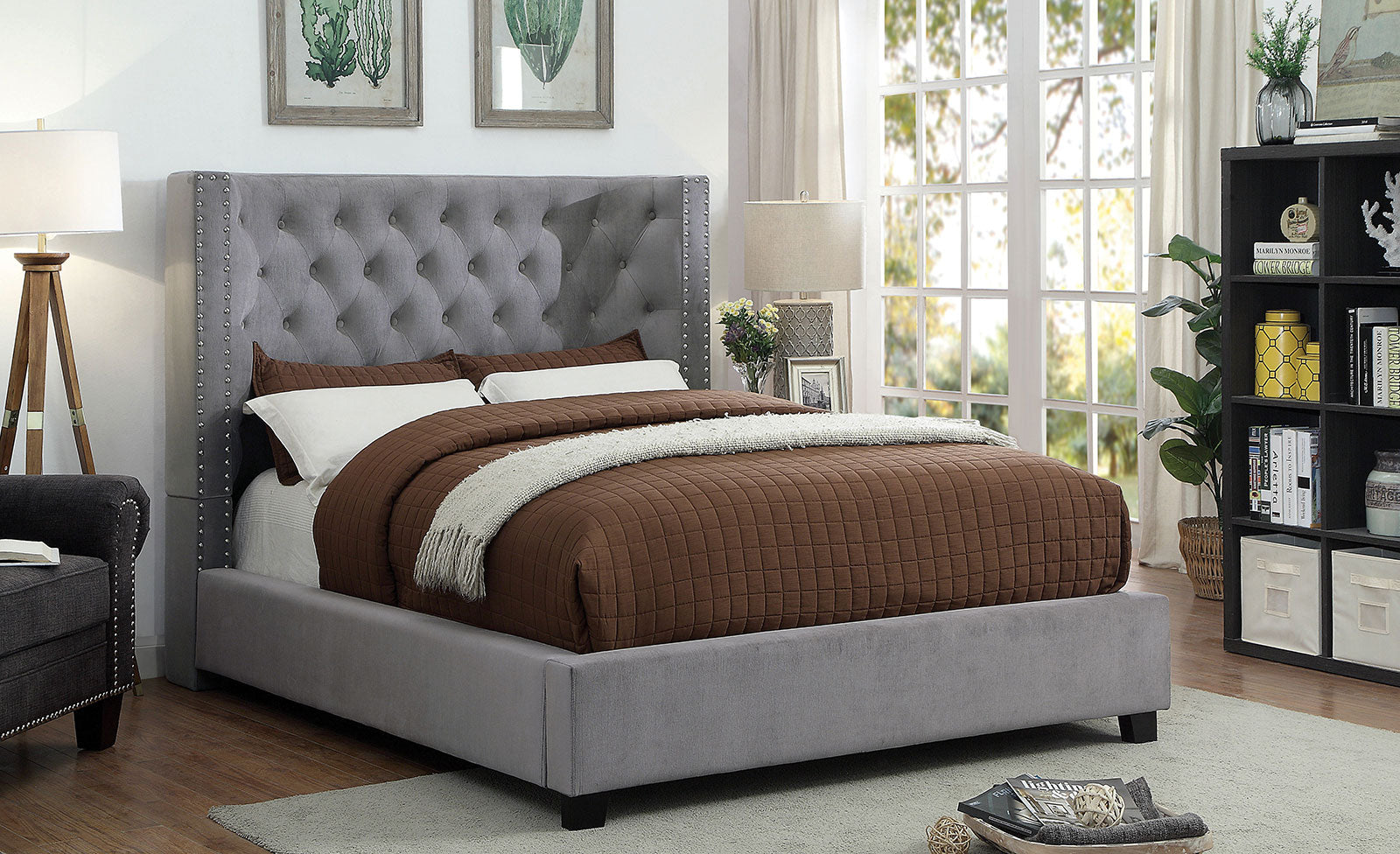 CARLEY Cal.King Bed, Gray image